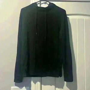 Black Hooded Thin Hoodie
